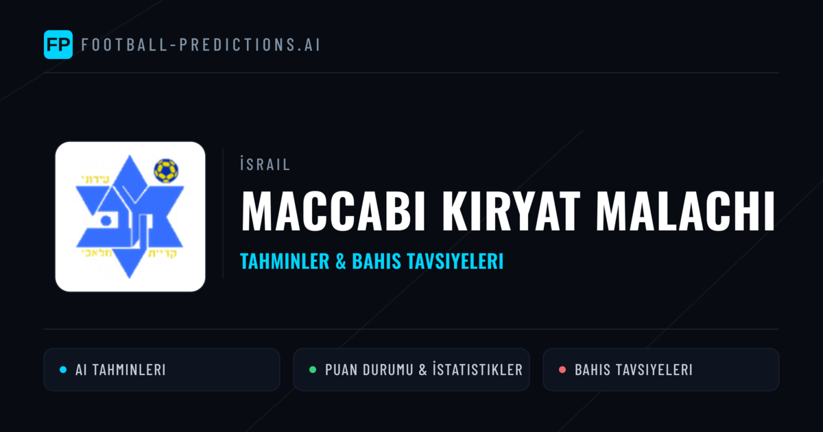 Maccabi Kiryat Malachi Tahminleri & İstatistikler