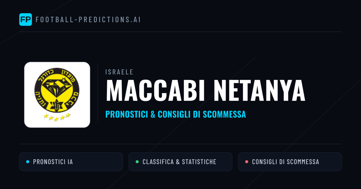 Pronostici e Statistiche Maccabi Netanya