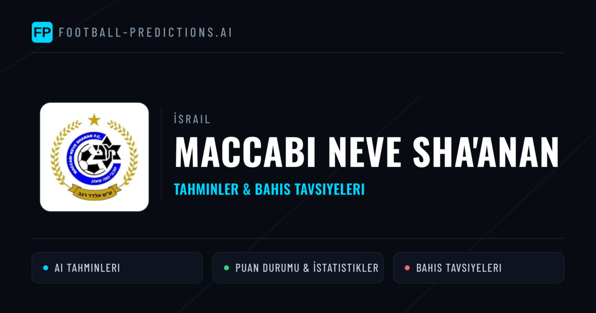 Maccabi Neve Sha'anan Tahminleri & İstatistikler