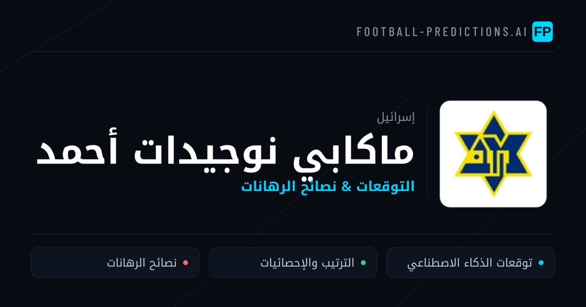 ماكابي نوجيدات أحمد توقعات واحصائيات