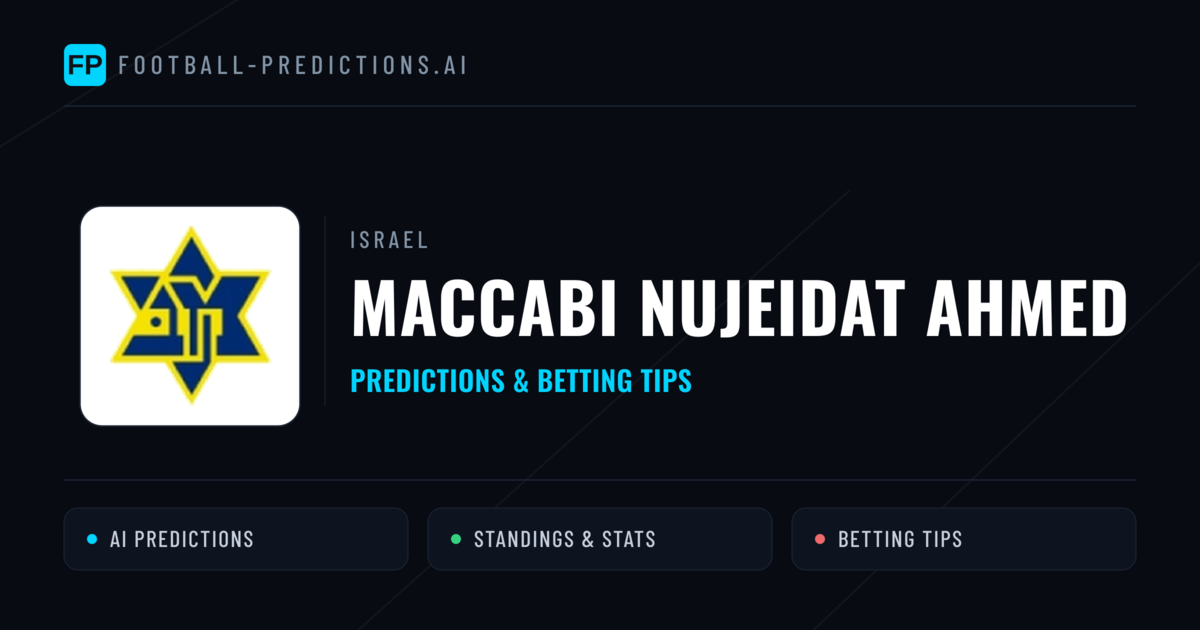 Maccabi Nujeidat Ahmed Predictions & Stats