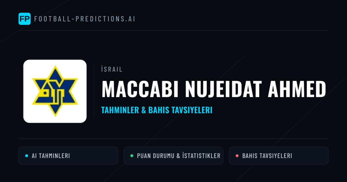 Maccabi Nujeidat Ahmed Tahminleri & İstatistikler