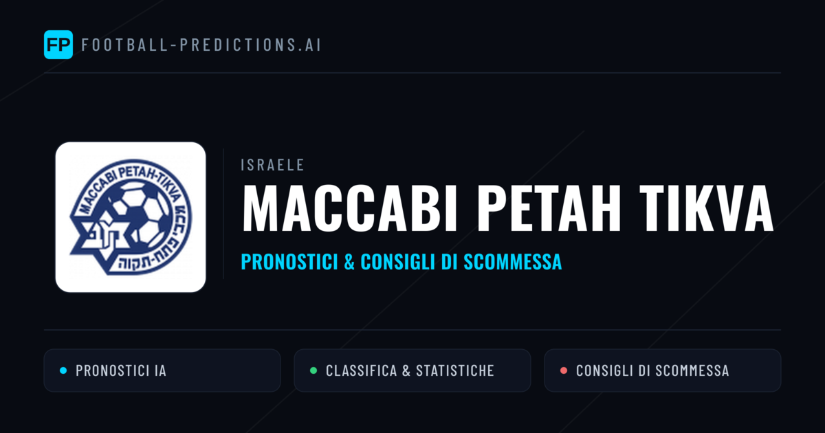 Pronostici e Statistiche Maccabi Petah Tikva