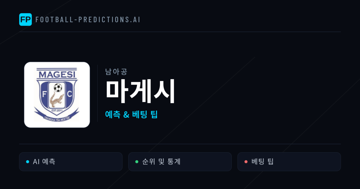 마게시 축구 예측 & 통계