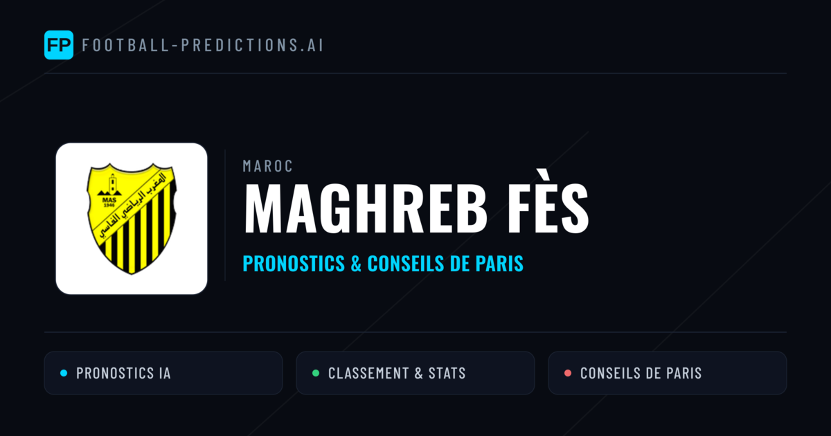 Maghreb Fès Pronostics & Statistiques