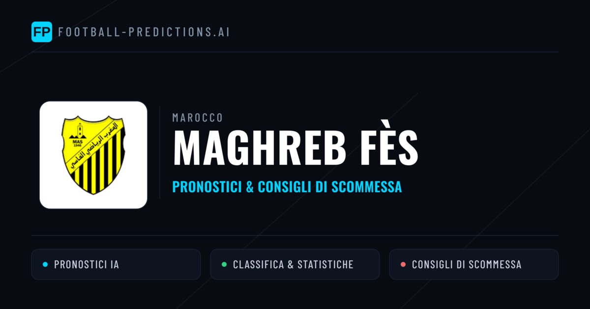 Pronostici e Statistiche Maghreb Fès