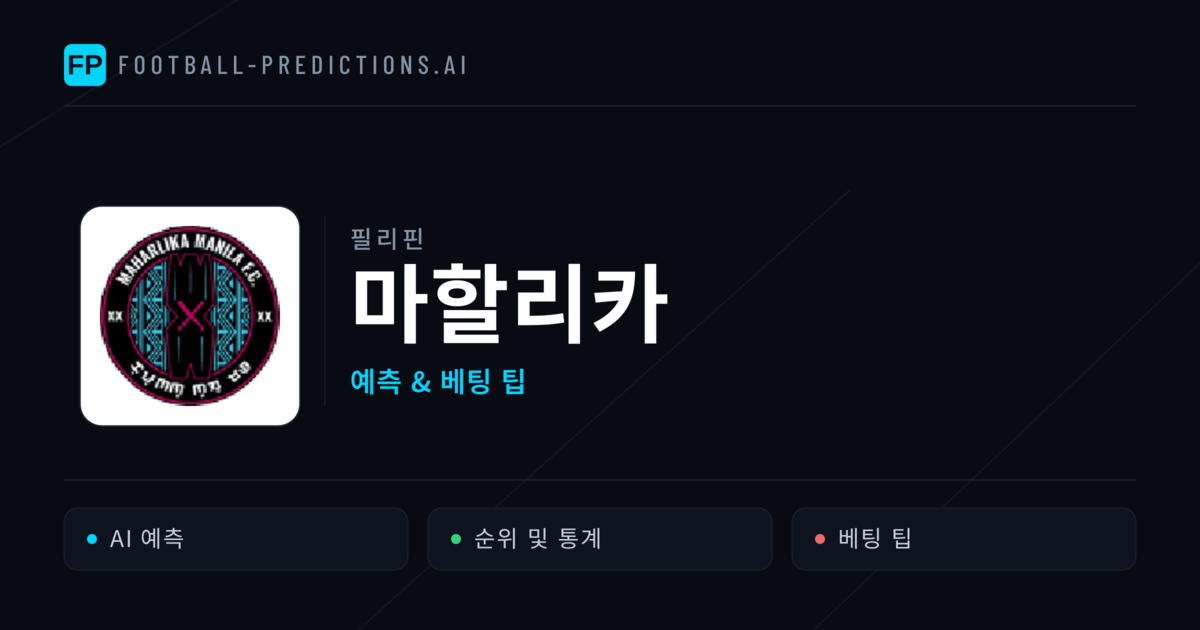 마할리카 축구 예측 & 통계
