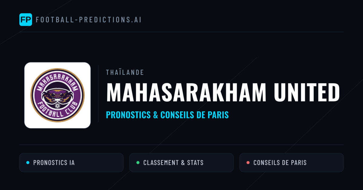 Mahasarakham United Pronostics & Statistiques