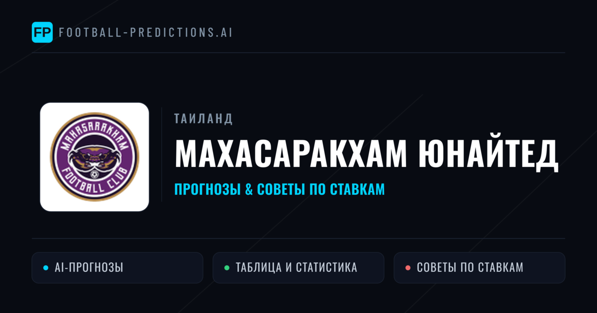 Махасаракхам Юнайтед прогнозы и статистика