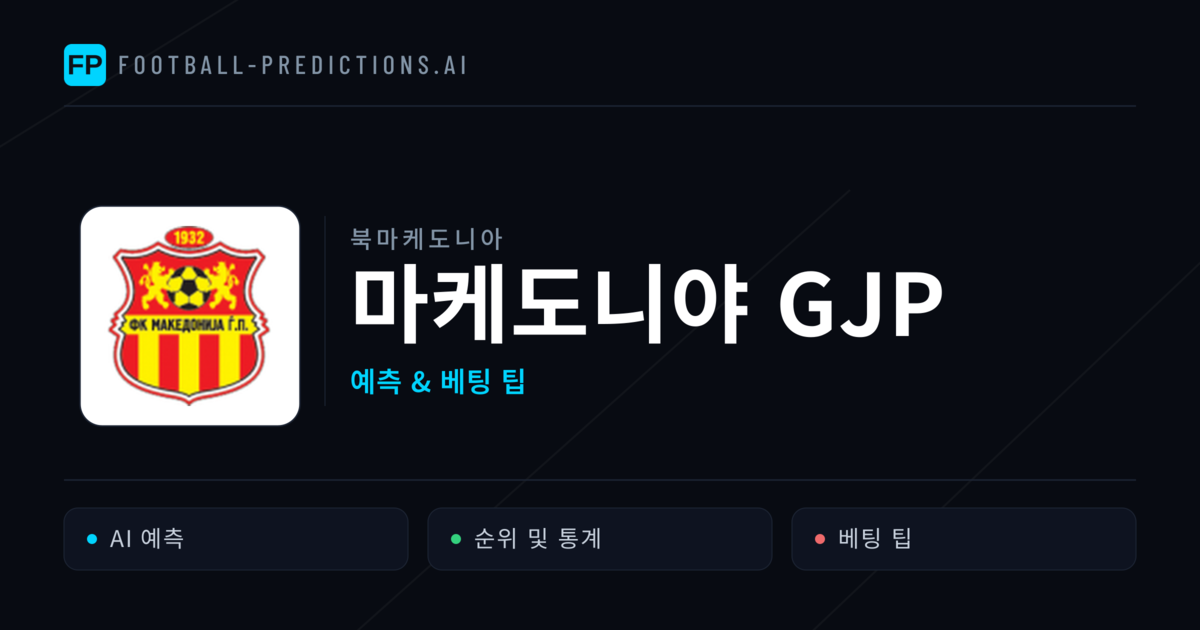 마케도니야 GjP 축구 예측 & 통계