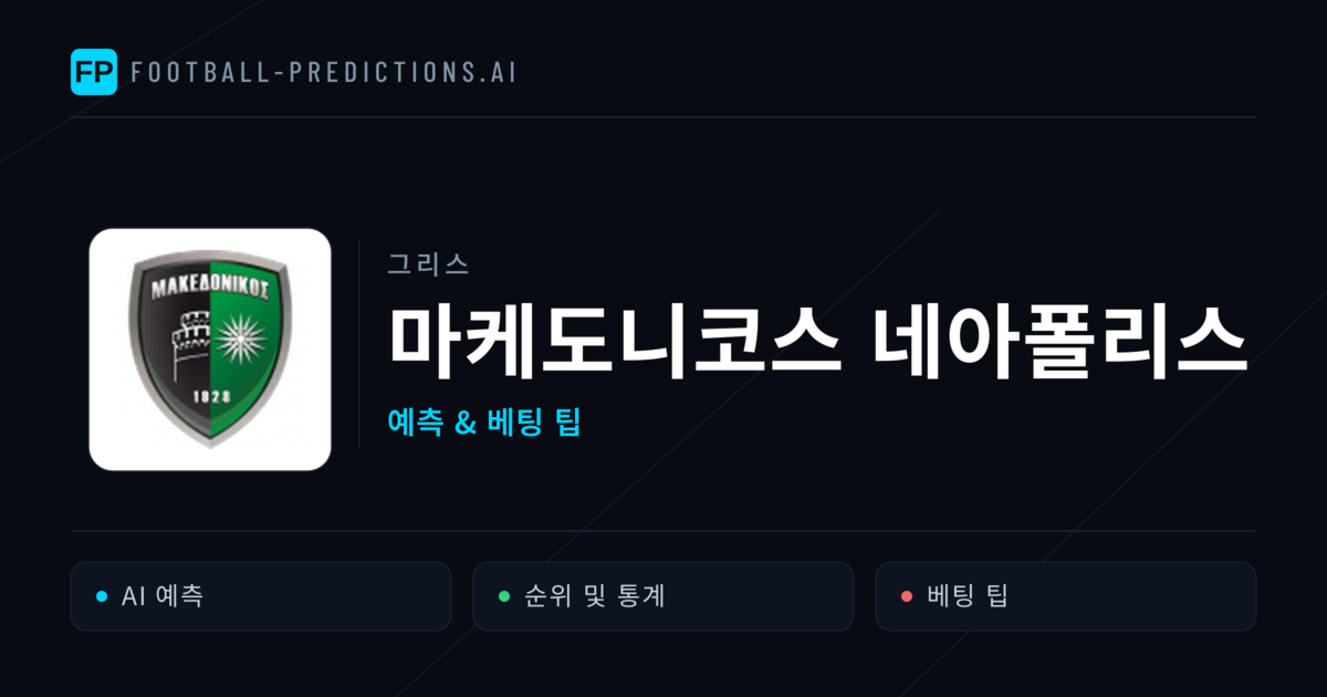 마케도니코스 네아폴리스 축구 예측 & 통계