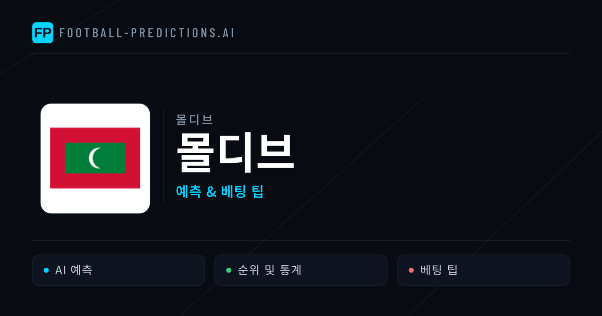 몰디브 축구 예측 & 통계