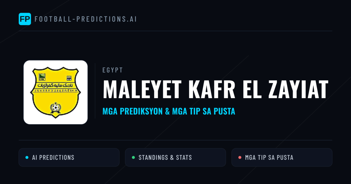 Maleyet Kafr El Zayiat Predictions & Stats