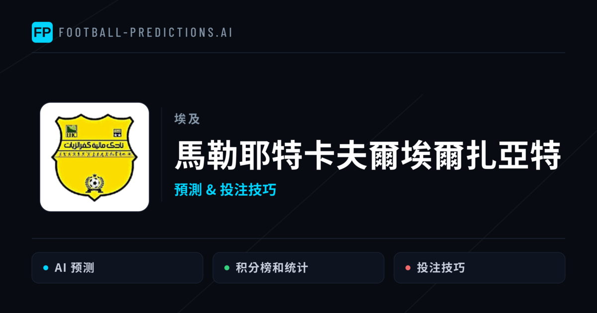 馬勒耶特卡夫爾埃爾扎亞特 運彩分析｜足球預測與數據