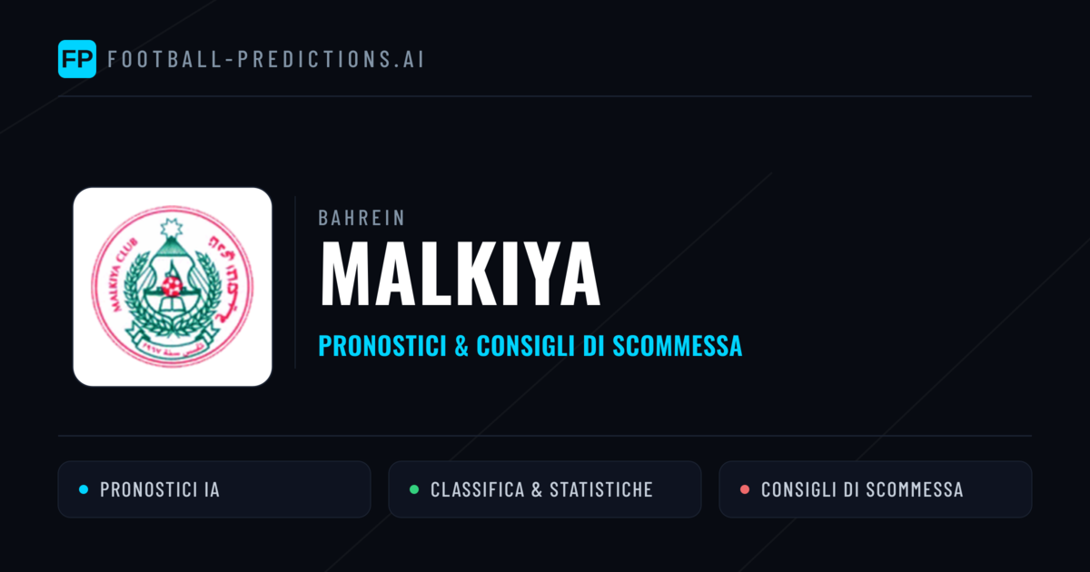 Pronostici e Statistiche Malkiya