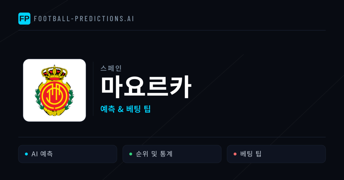 마요르카 축구 예측 & 통계