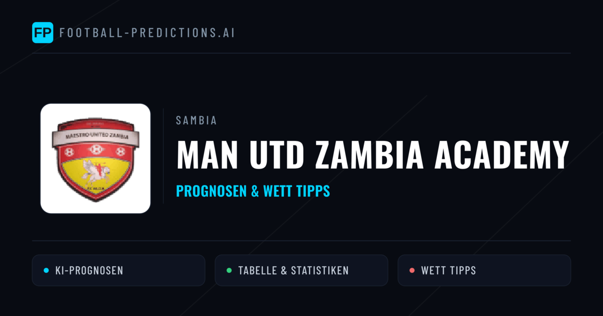Man Utd Zambia Academy Prognosen & Statistiken