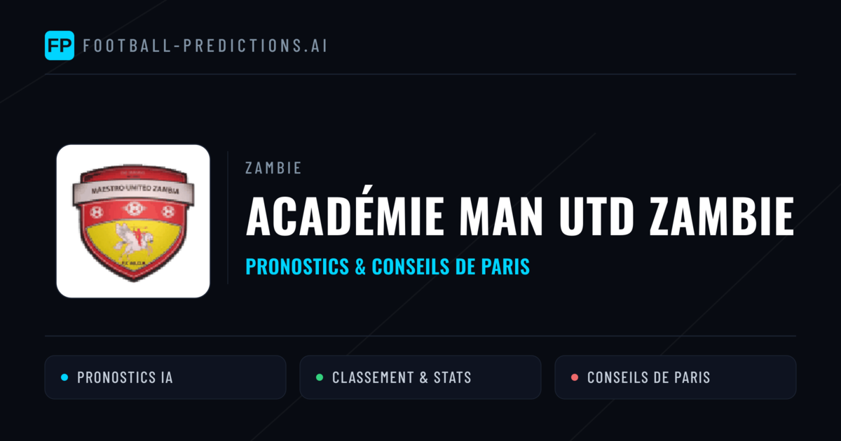 Académie Man Utd Zambie Pronostics & Statistiques