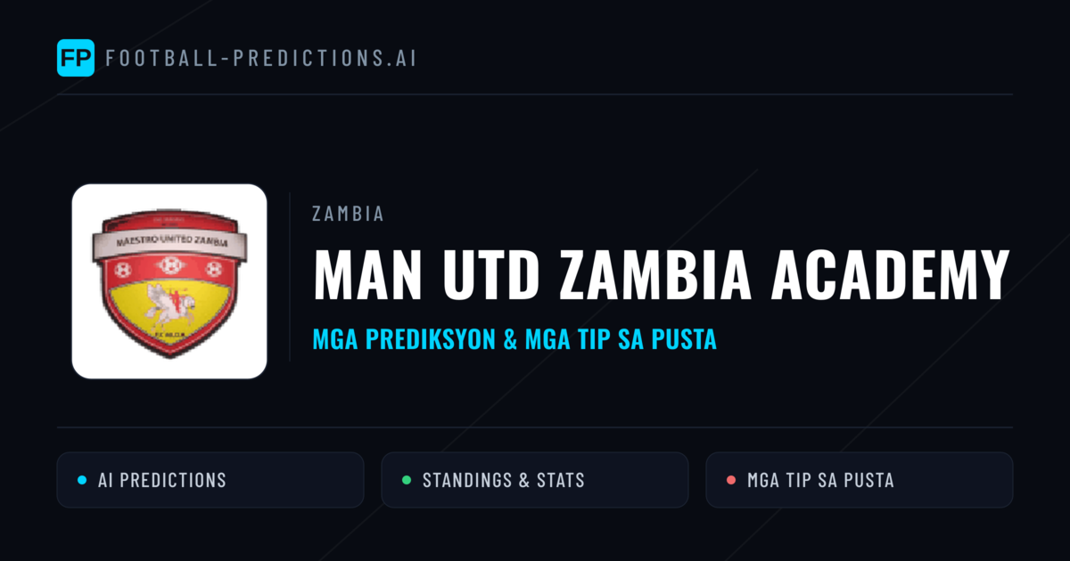 Man Utd Zambia Academy Predictions & Stats