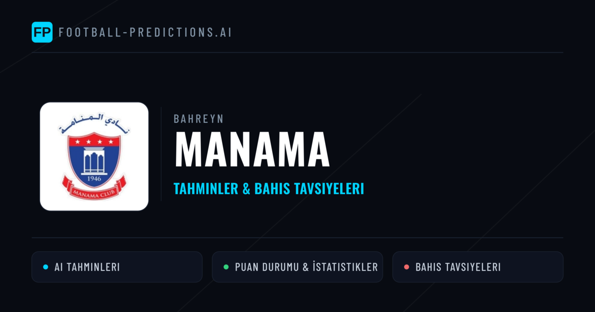 Manama Tahminleri & İstatistikler