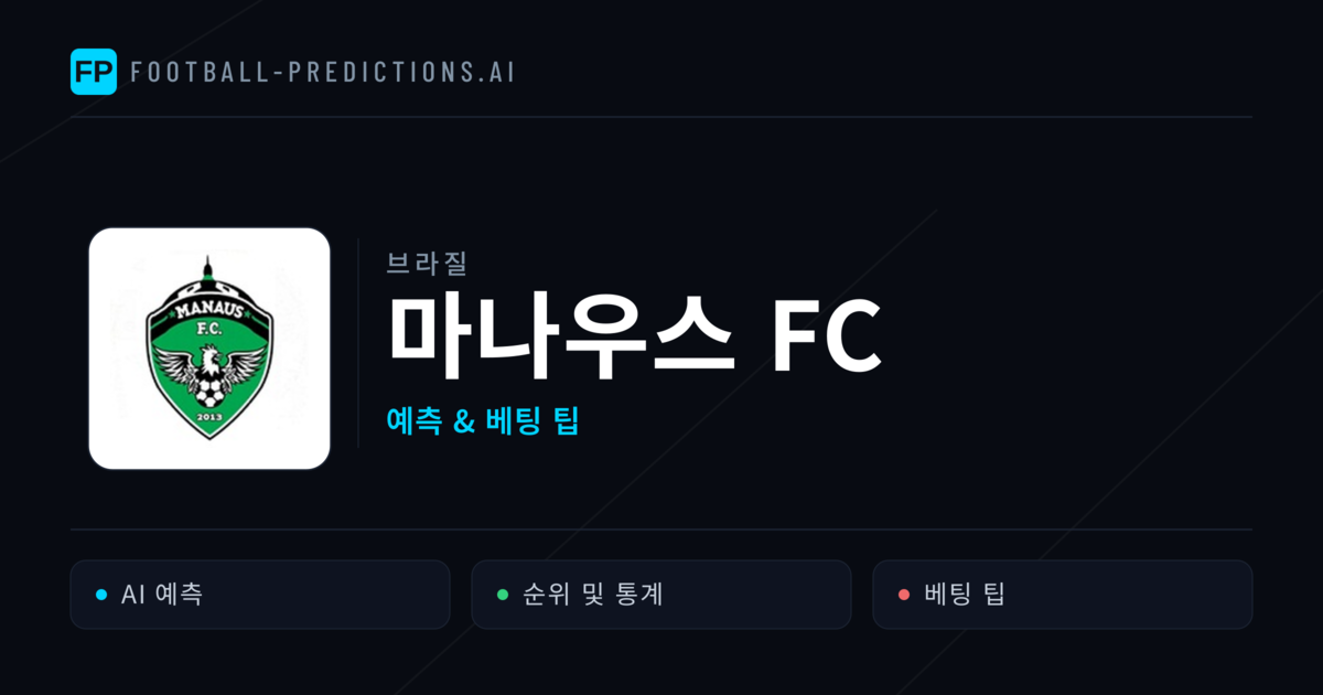 마나우스 FC 축구 예측 & 통계