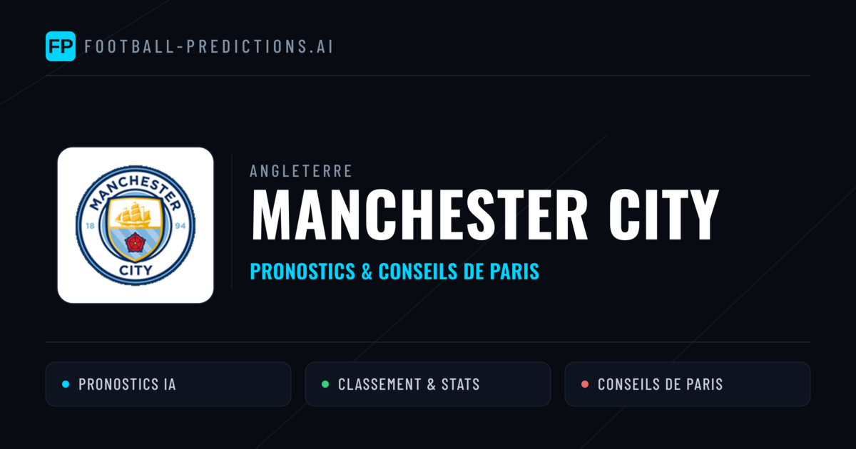 Manchester City Pronostics & Statistiques