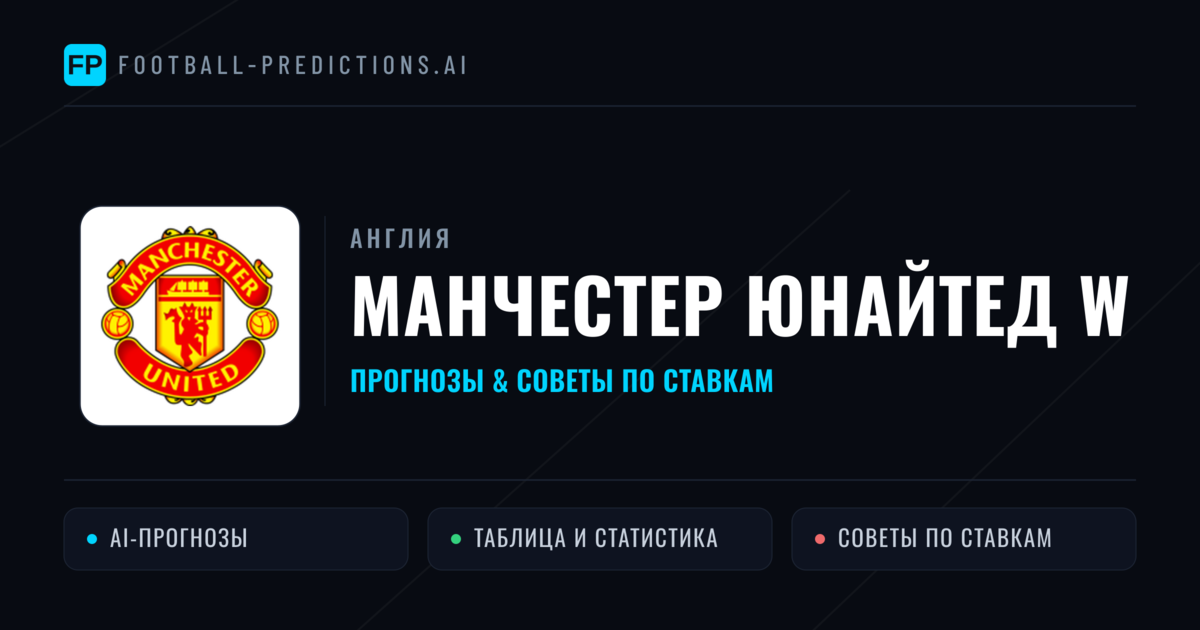 Манчестер Юнайтед W прогнозы и статистика