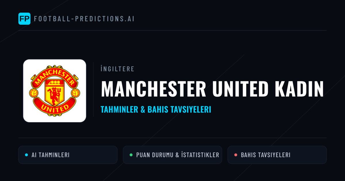 Manchester United Kadın Tahminleri & İstatistikler