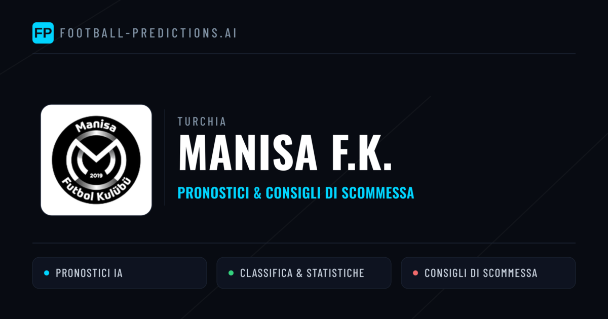 Pronostici e Statistiche Manisa F.K.