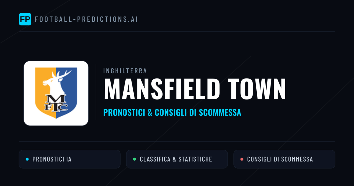 Pronostici e Statistiche Mansfield Town