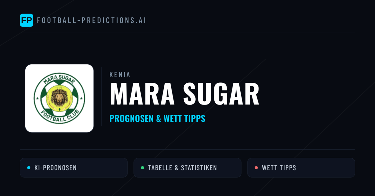 Mara Sugar Prognosen & Statistiken