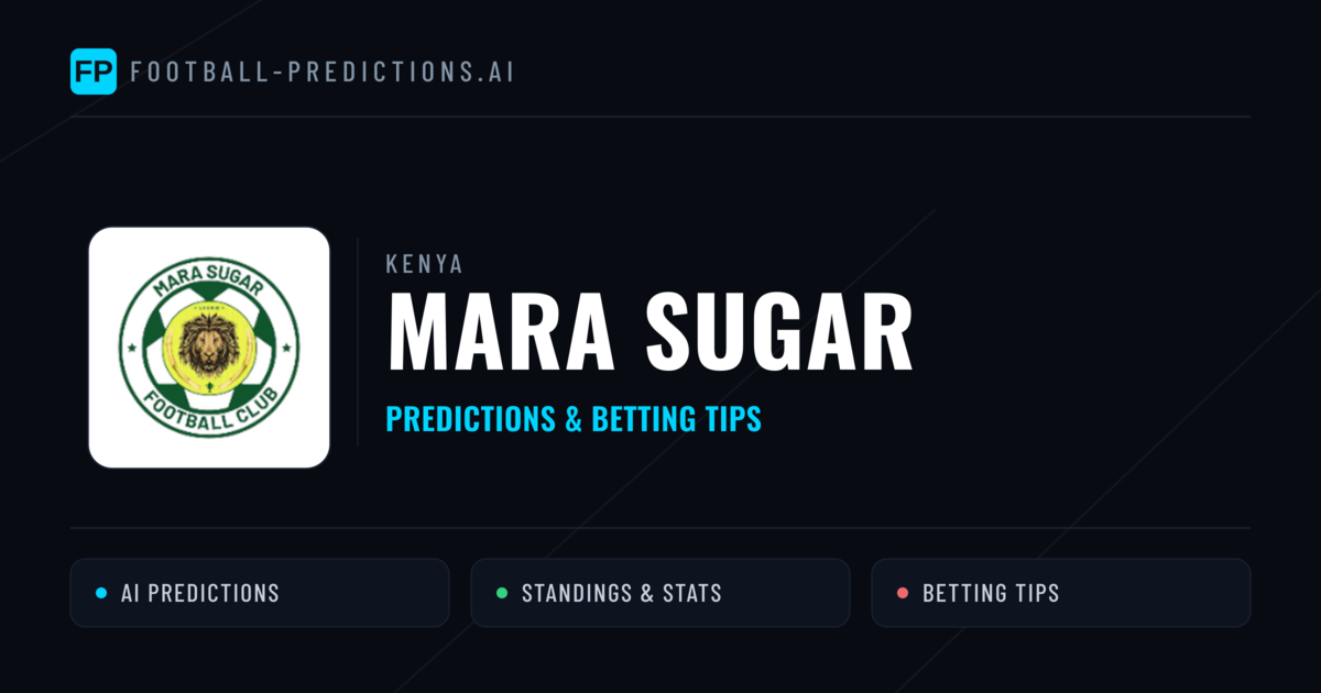 Mara Sugar Predictions & Stats
