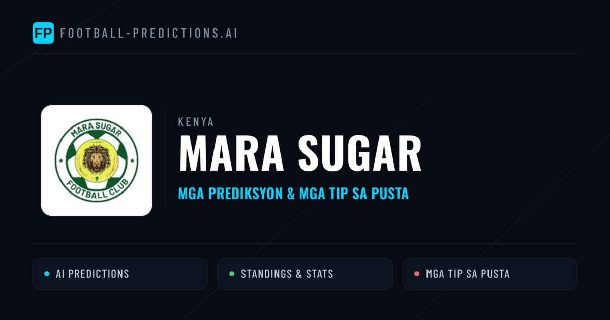 Mara Sugar Predictions & Stats
