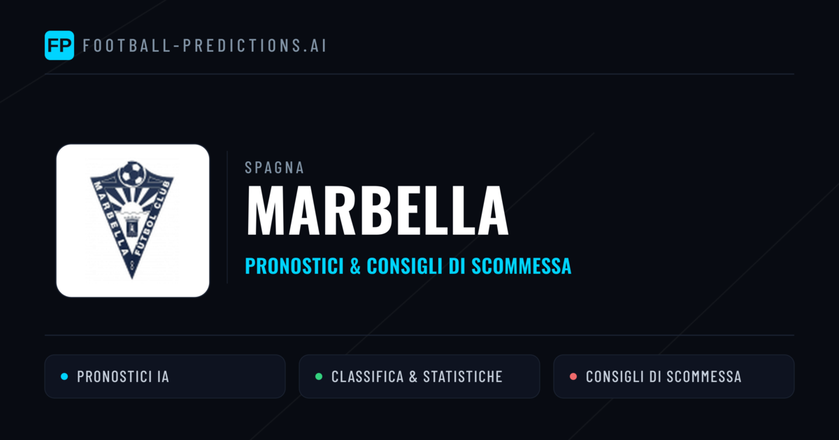 Pronostici e Statistiche Marbella