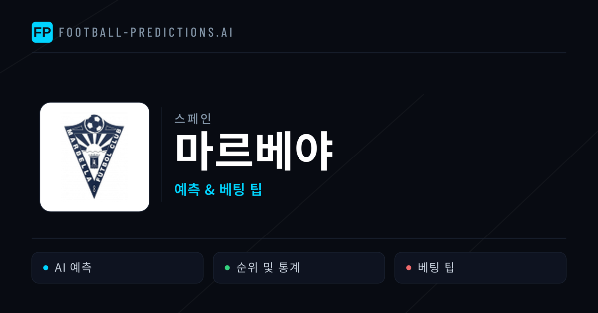 마르베야 축구 예측 & 통계