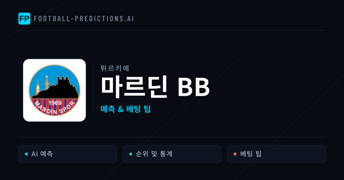 마르딘 BB 축구 예측 & 통계