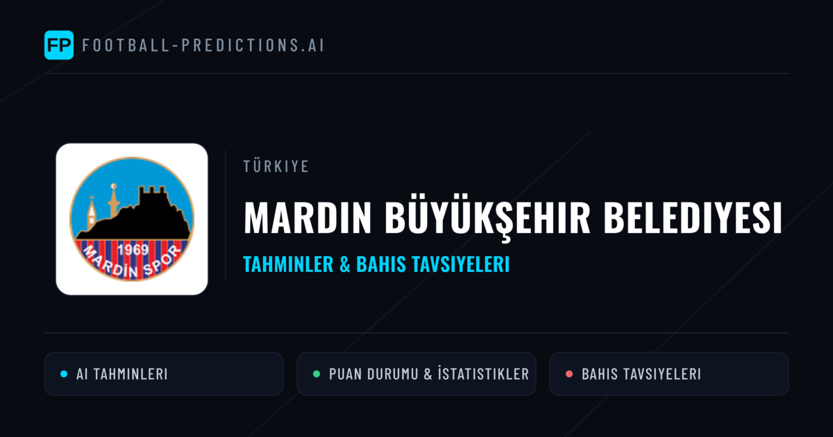 Mardin Büyükşehir Belediyesi Tahminleri & İstatistikler