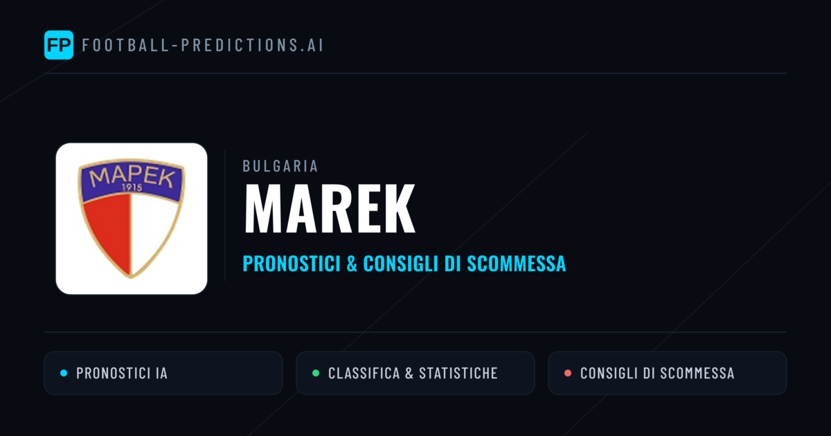 Pronostici e Statistiche Marek