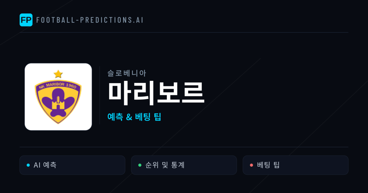 마리보르 축구 예측 & 통계