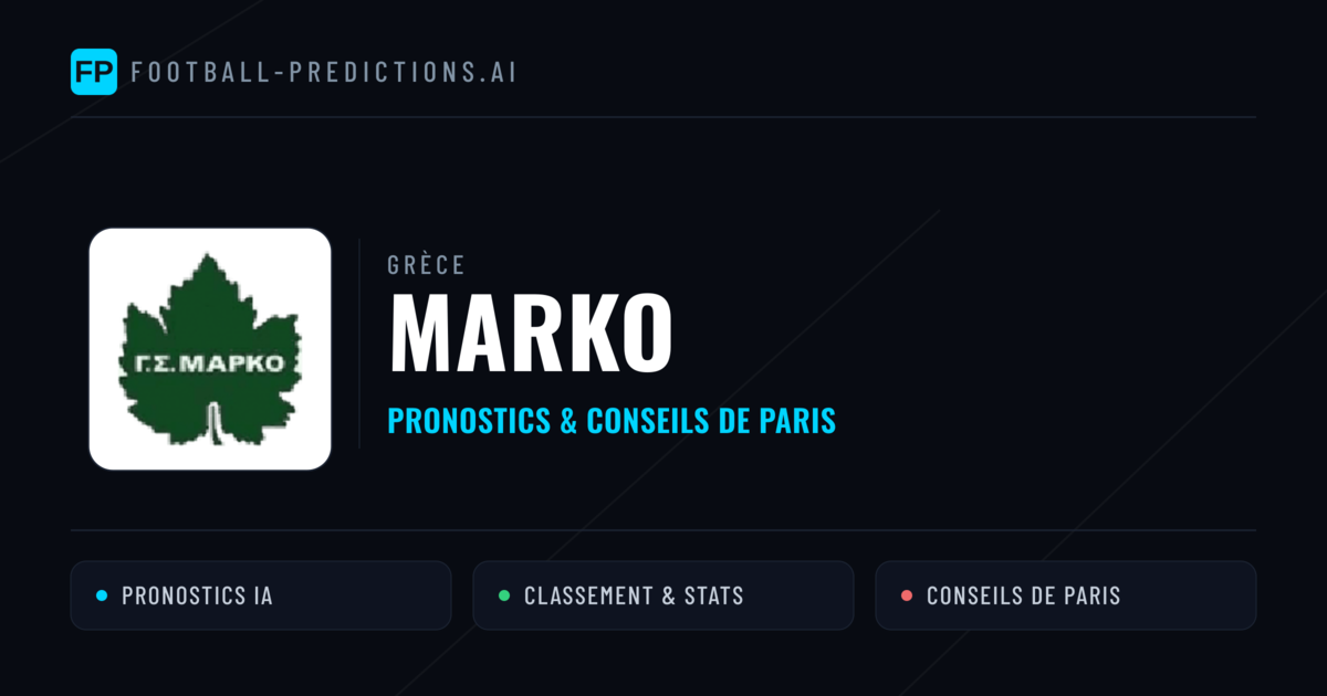 Marko Pronostics & Statistiques