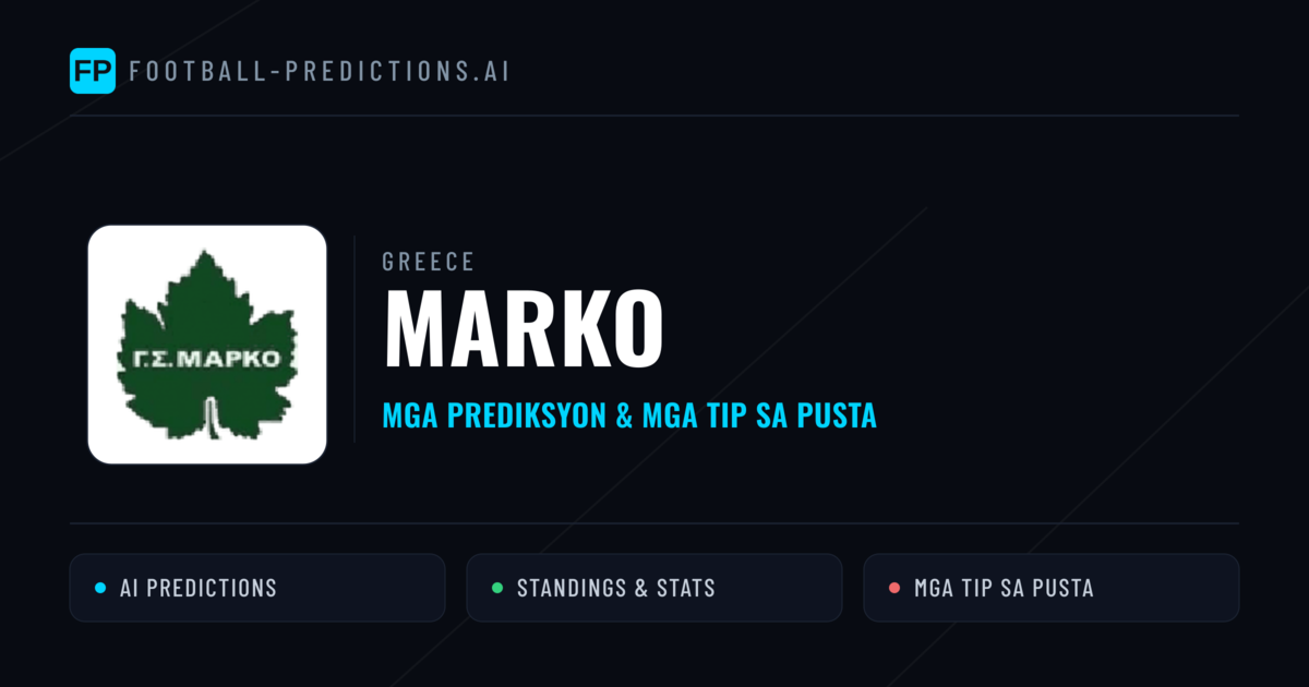 Marko Predictions & Stats