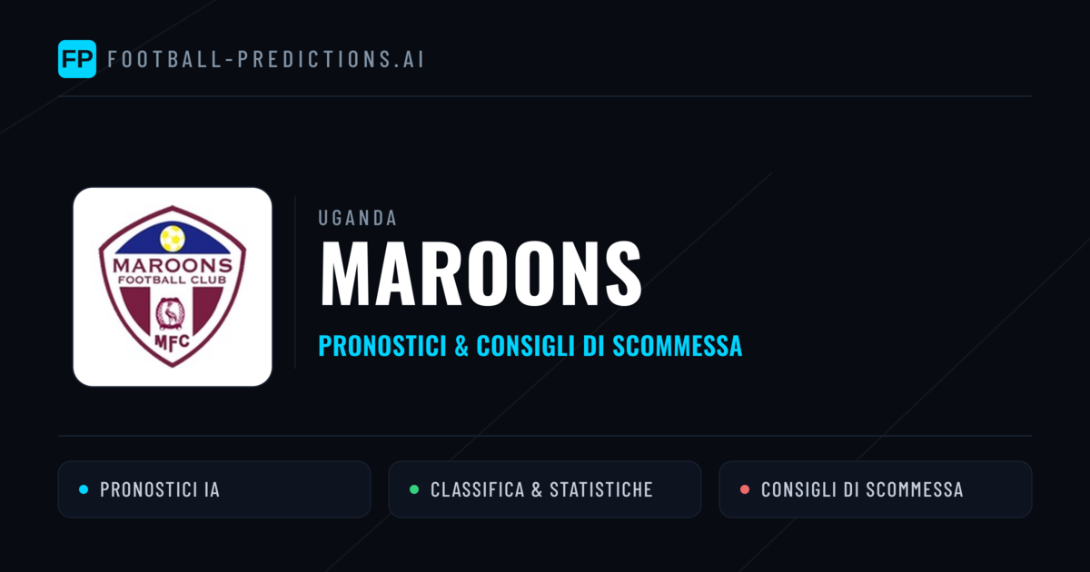Pronostici e Statistiche Maroons
