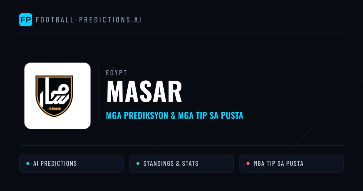 Masar Predictions & Stats