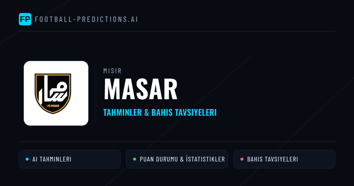 Masar Tahminleri & İstatistikler
