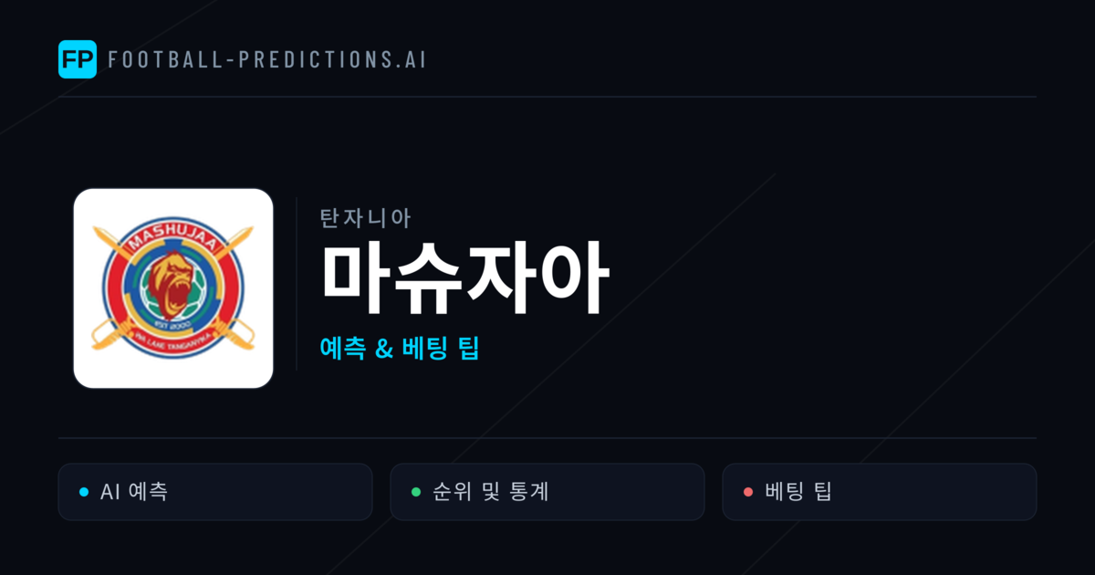 마슈자아 축구 예측 & 통계