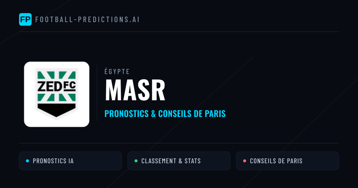 Masr Pronostics & Statistiques