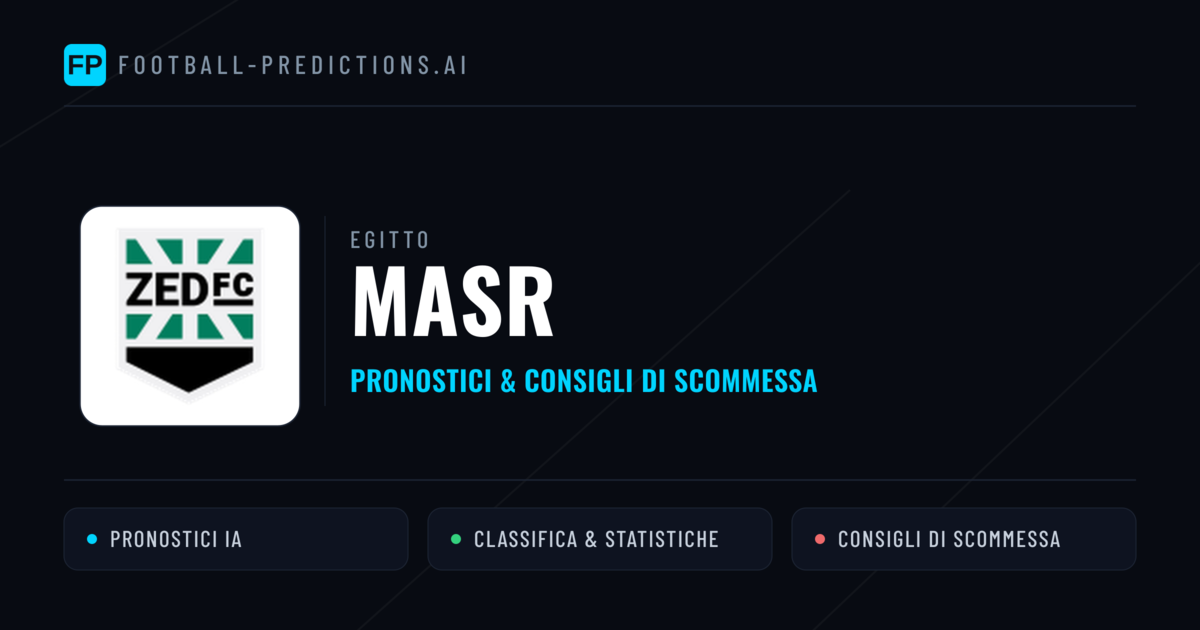 Pronostici e Statistiche Masr