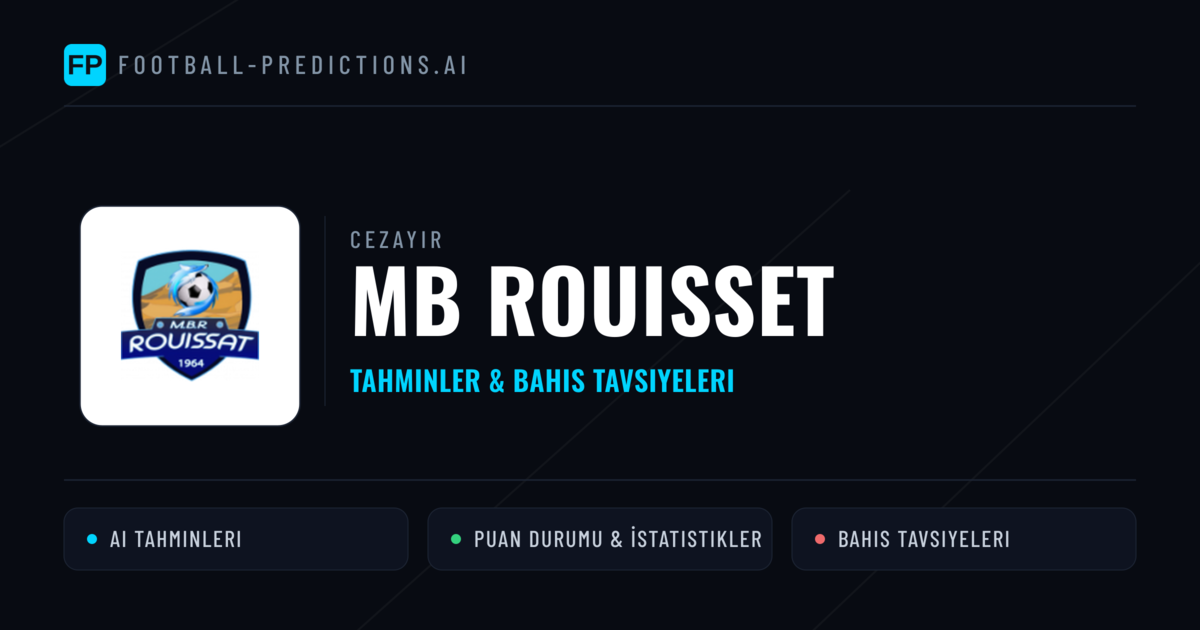 MB Rouisset Tahminleri & İstatistikler