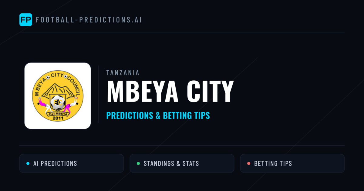 Mbeya City Predictions & Stats