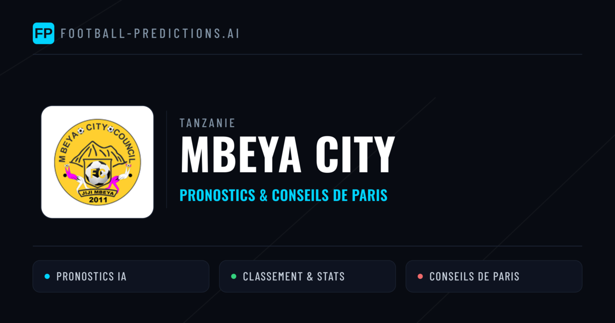 Mbeya City Pronostics & Statistiques